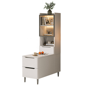 沙发边柜边几客厅2026新款实木侧边柜置物架轻奢高级感岩板隔断柜