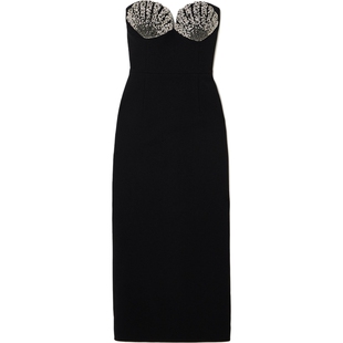 Rebecca Vallance女士抹胸绉纱中长连衣裙