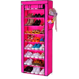 特价十层家用简易放鞋架多层防尘经济型鞋子收纳鞋柜带布套省空间