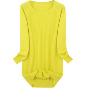 秋冬加厚毛衣山羊绒衫女士100纯羊绒中长款鹅黄色高端纯山羊绒裙