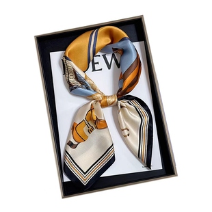 杭州丝绸100%桑蚕丝丝巾女新款领巾方巾百搭围巾高级感送妈妈礼物