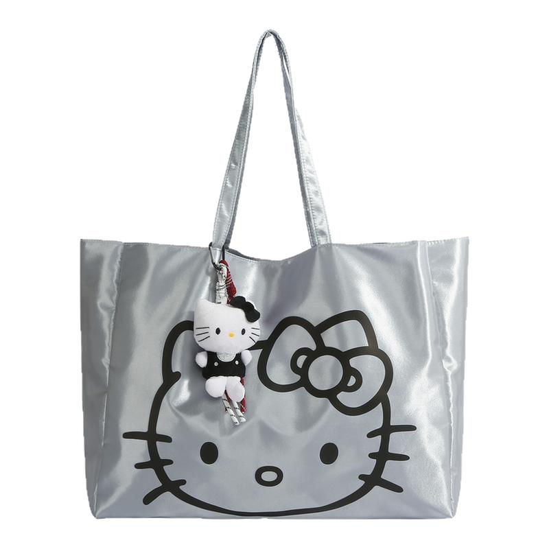 HelloKitty银色镭射托特包购物袋