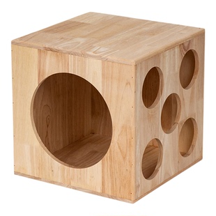 日式猫别墅猫爬架实木家用猫窝洞穴躲避窝猫咪玩具躲藏乐园宠物用
