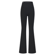 高腰显瘦微喇裤冬季加绒黑色垂感