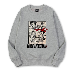 进击的巨人三笠日系动漫调查兵团卫衣外套童装加绒男女秋冬衣服