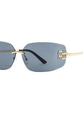 无框欧美太阳镜大框时尚个性复古