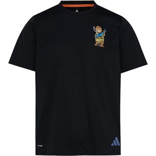 adidas阿迪达斯夏季男子户外运动休闲圆领短袖T恤KE3711