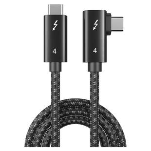 雷电4数据线全功能双头Typec高清线快充笔记本电脑移动硬盘线弯头