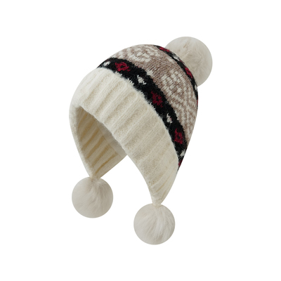 秋冬季针织帽子女加厚保暖护耳帽