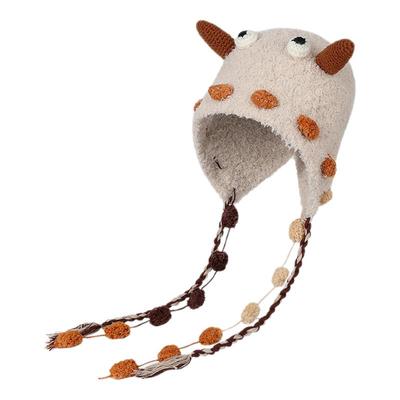 小怪兽护耳帽个性女冬季甜美可爱