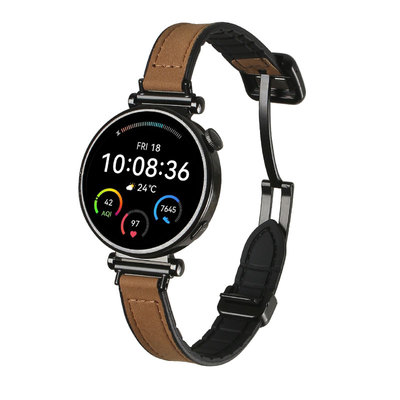 GT6手表秋冬新款疯马皮磁吸表带