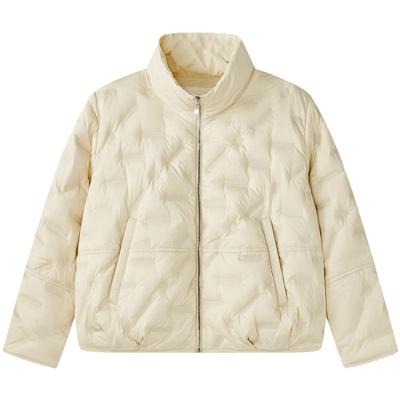 LAUREL奶油黄超轻零感羽绒服