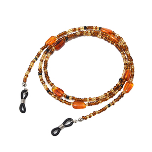 日系眼镜链条挂脖复古琉璃太阳眼睛链口罩挂绳中老年女男墨镜链子