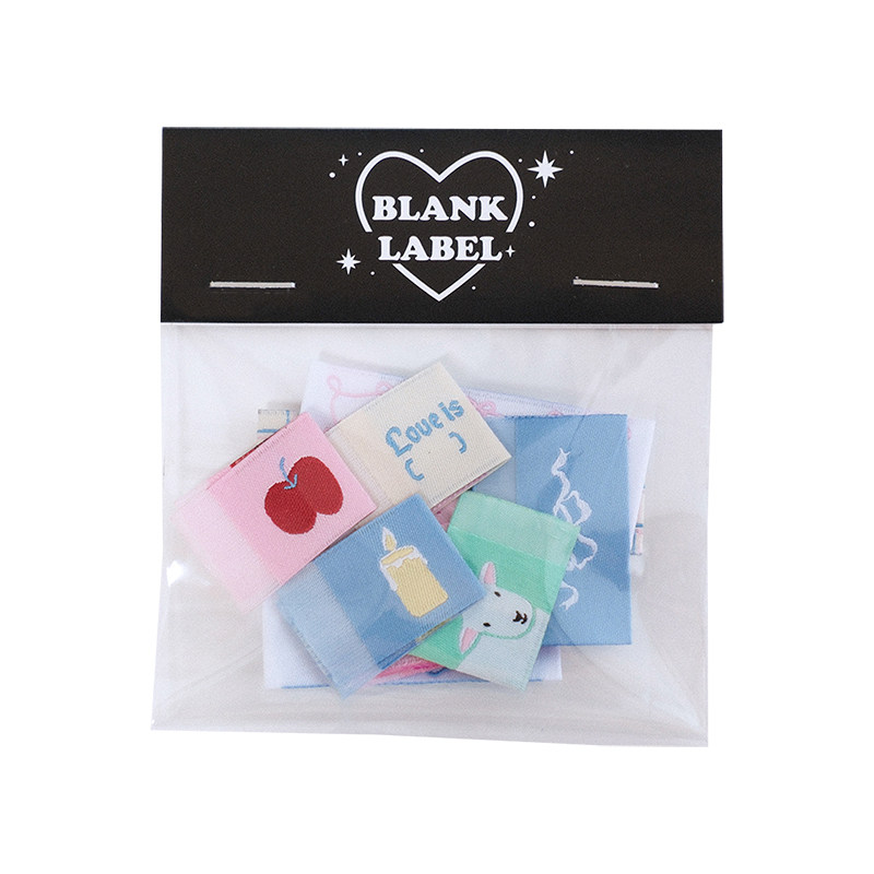 Blanklabel刺绣布标手帐素材索引贴ins盐系DIY缝纫手作肠圈织唛