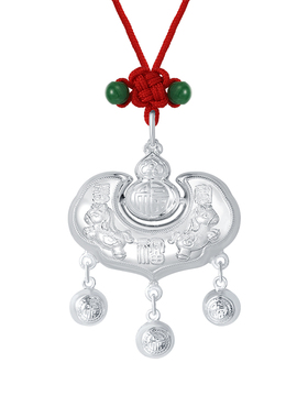 马年爆款长命锁！足银带证书