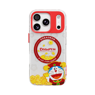 【哆啦A梦正版授权】ROCK适用苹果17手机壳2026新款iphone17promax马年16磁吸客气17pro超好看情侣外壳套