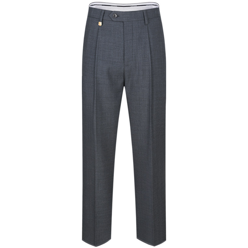 啄木鸟中老年男士春季新款西装裤垂坠感商务宽松长裤免烫高腰裤子