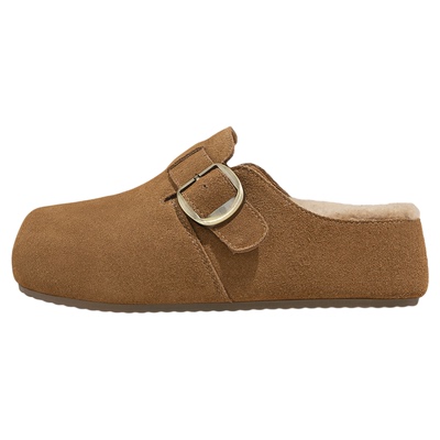 snowelf~加绒保暖勃肯鞋半拖鞋