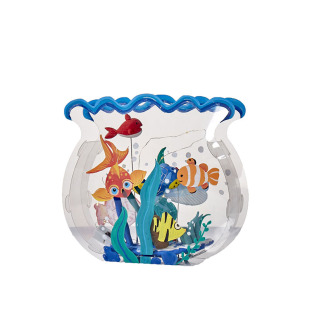 透明彩绘水族馆手工diy儿童涂鸦绘画制作立体美术作品幼儿园材料