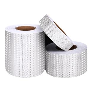 白色反光贴条汽车身装饰反光贴纸纯色晶格反光胶带安全防撞反光膜