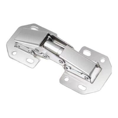 免开孔不锈钢橱柜门铰链铰弹簧合页衣柜五金阻尼液压缓冲折叠神器