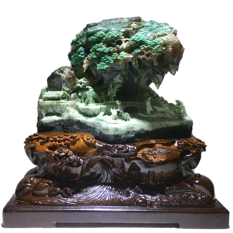 天然玉雕玉石独山玉山摆件工艺品