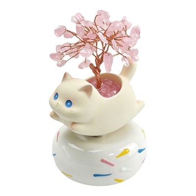 【转转粉水晶树】桌面摆件礼物