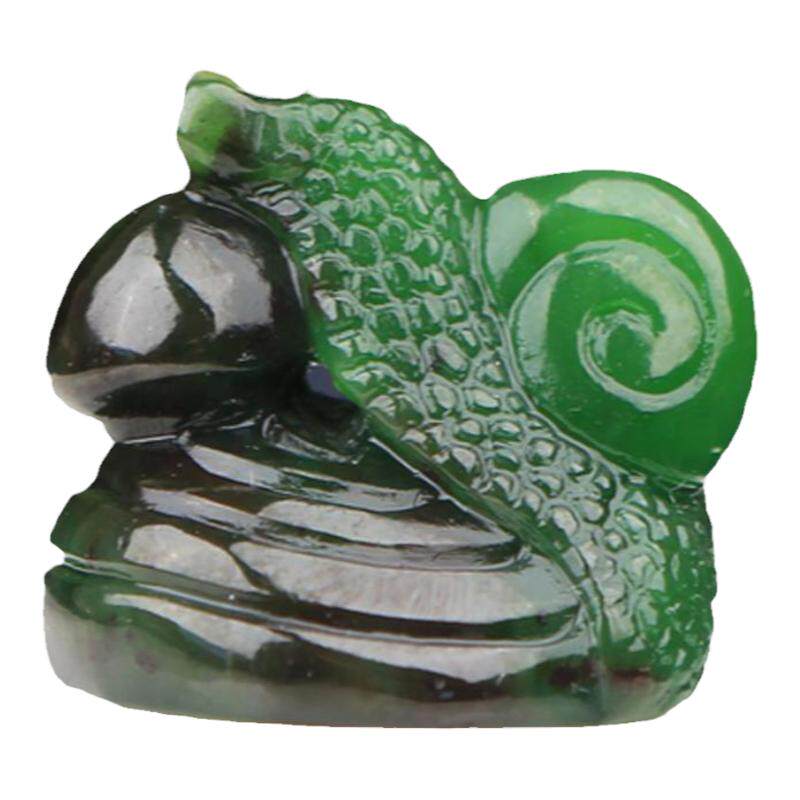 梵峙和田玉挂件吊坠蜗牛碧玉