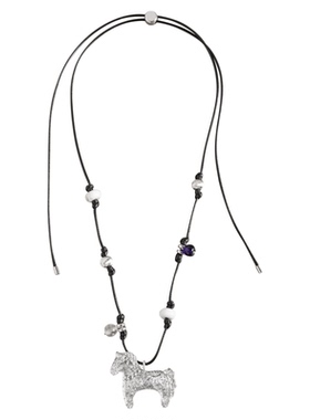 小马桑尼花马编织长项链