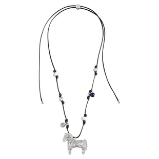 TONE&TALE小马桑尼花马编织长项链独特设计感小众精致女气质