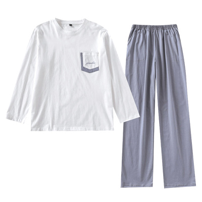 精梳纯棉男士可外穿家居服套装