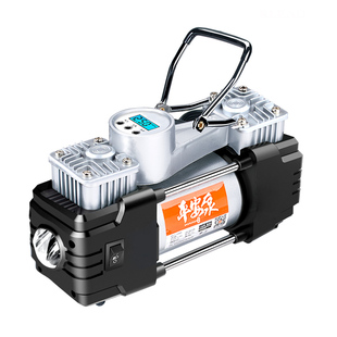 高压打气筒电动车载充气泵气球篮球自行车打气泵220V12V双缸自动