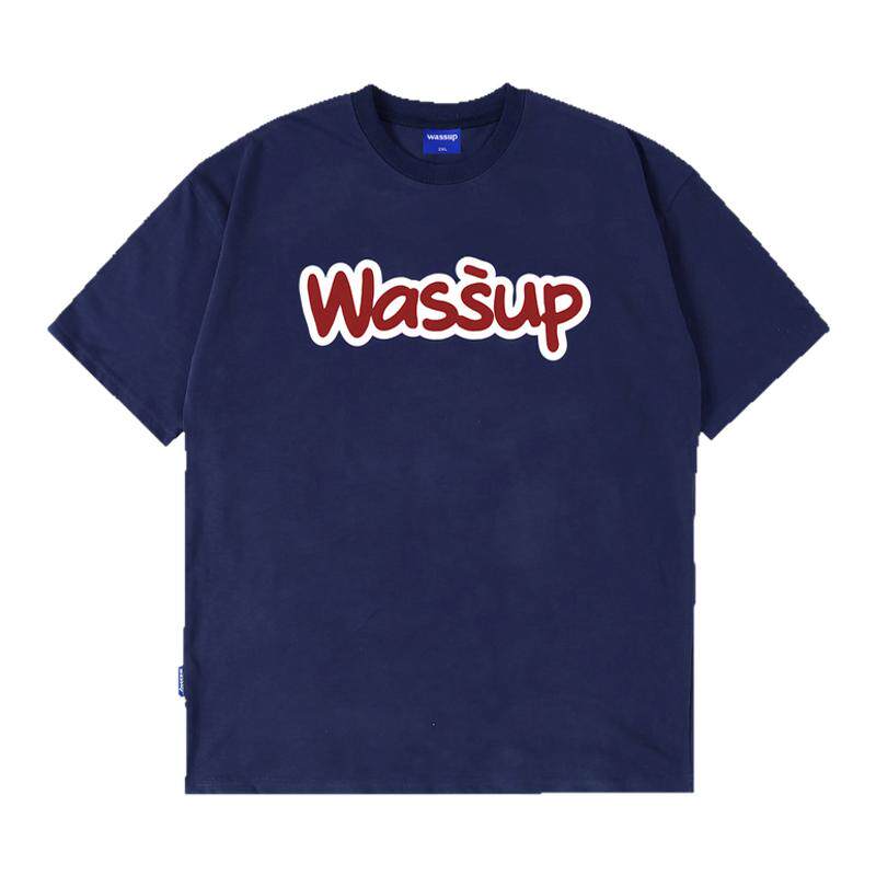 WASSUP卡通字母T恤短袖男款