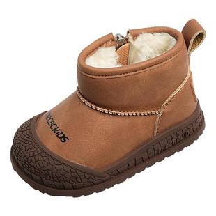 防水抗寒儿童雪地靴2025新款男女童鞋子冬加厚棉靴宝宝学步短靴潮