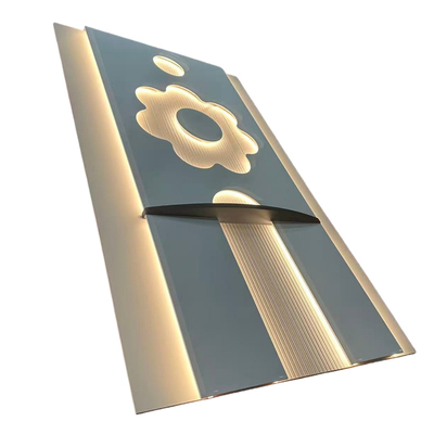 带灯异形叠层背景墙定制成品