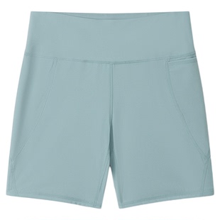 ellesse小贝壳速干短裤女秋高腰收腹瑜伽健身打底内搭外穿骑行裤