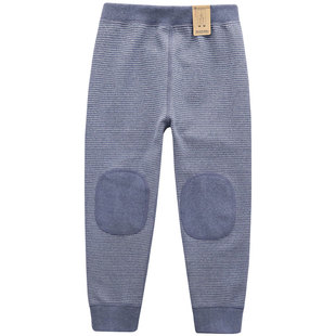 男童冬季德绒弹力保暖裤新款儿童条纹自发热秋裤中大童加厚打底裤