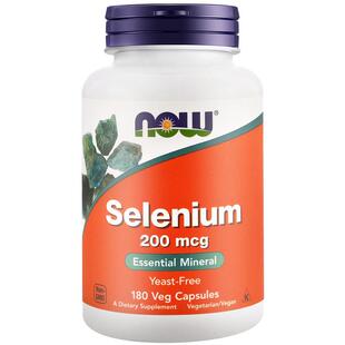 now foods有机硒片补充剂硒代蛋氨酸元素硒酵母女性补硒元素免疫