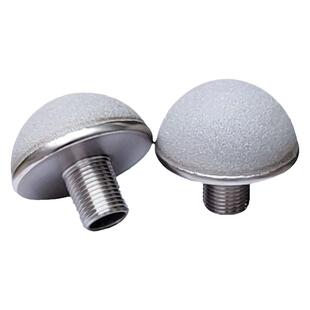 曝气头钛合金管式小型实验气管四分外丝抗氧耐腐臭氧气泡10微米