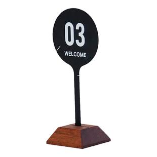 桌号牌不锈钢定制实木餐厅桌面号码牌立式餐桌数字扫码点餐牌酒店餐厅婚礼轻奢桌号牌订制吧台双面台牌