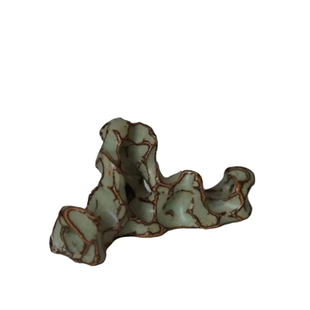 长乐记 远山 仿太湖石陶瓷笔搁茶搁茶文房摆件毛笔架山笔托摆件