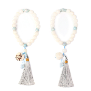 白玉菩提手串18十八子菩提子文玩挂件流苏盘玩念珠配饰女手持佛珠