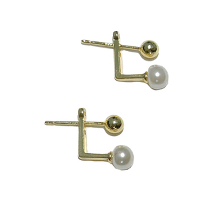 「契合」A Funny Story简约百搭通勤珍珠小耳钉小金珠925银耳针