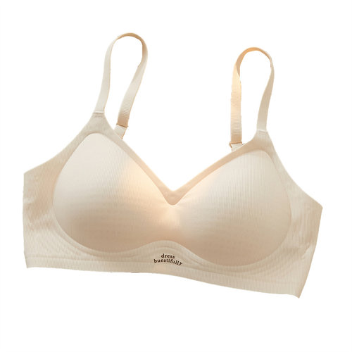 无痕果冻条内衣女夏薄款2026新款小胸聚拢无钢圈防下垂收副乳胸罩