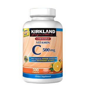美国直邮 Kirkland Signature科克兰维生素C片VC 500mg咀嚼500粒