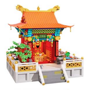 砖也孤独灯塔拼装积木码头酒吧房间摆件儿童益智玩具小孩生日礼物