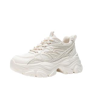 依思q厚底老爹鞋女款2026新款春季小个子增高女鞋超轻百搭运动鞋