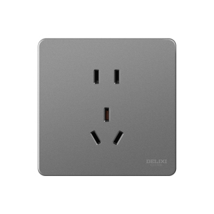 德力西开关插座按钮面板灯开关家用单开一开双控双联三位双联86型