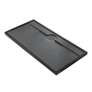 天然乌金石茶盘单盘家用简约现代客厅石盘石材单盘整块石茶台拖盘