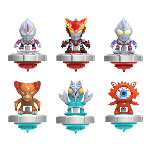 灵动创想魔幻奥特曼陀螺玩具 新款儿童旋转战斗男孩拉线对战 坨螺